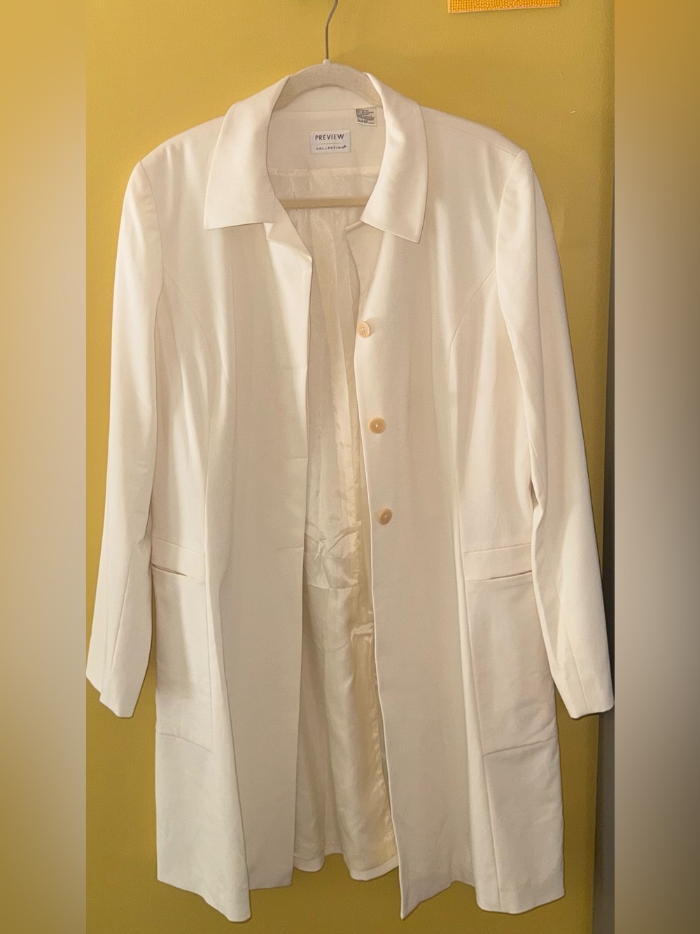Preview Collection Cream Single-Breasted Coat